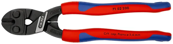 Knipex - 71 02 200 | CoBolt Compact Bolt Cutters | Multi-Component Handle | Black Atramentized - 200mm