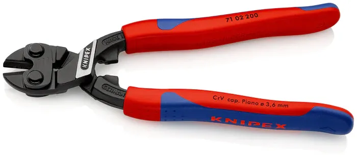 Knipex - 71 02 200 | CoBolt Compact Bolt Cutters | Multi-Component Handle | Black Atramentized - 200mm