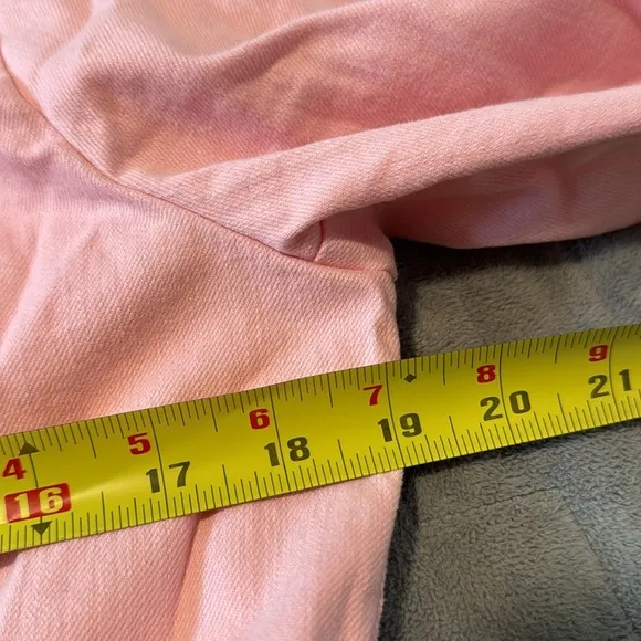 Lauren Jeans Ralph Lauren Light Pink Jacket with Belt, Denim, Size L