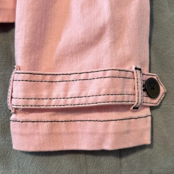 Lauren Jeans Ralph Lauren Light Pink Jacket with Belt, Denim, Size L