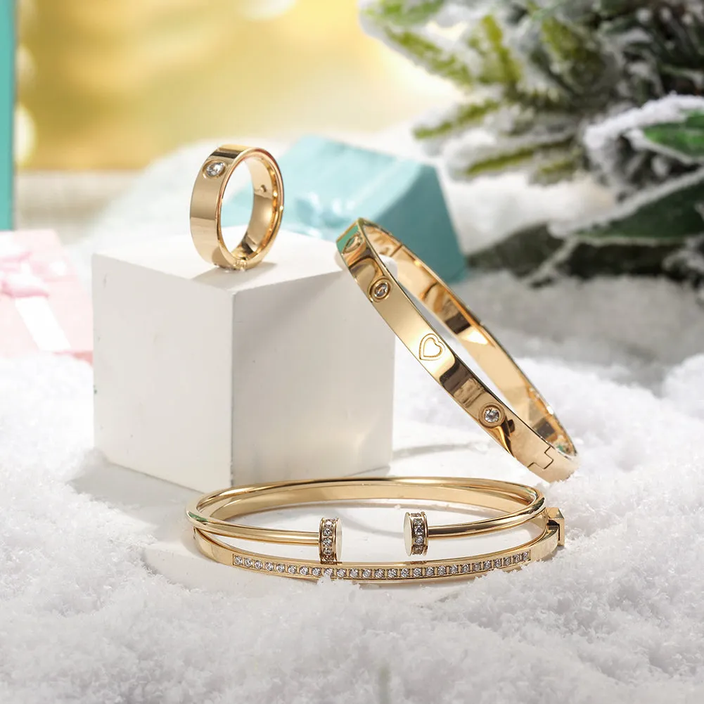 Layered Bangle Ring Set