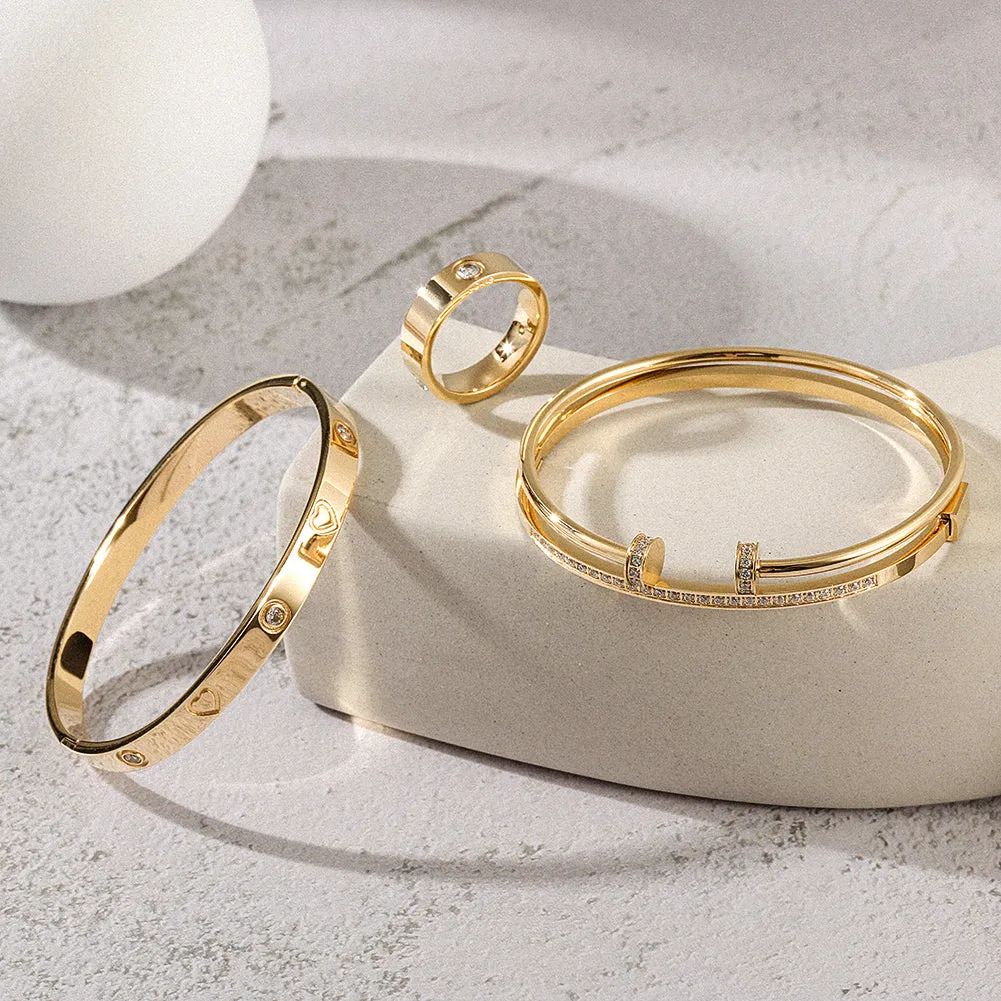 Layered Bangle Ring Set