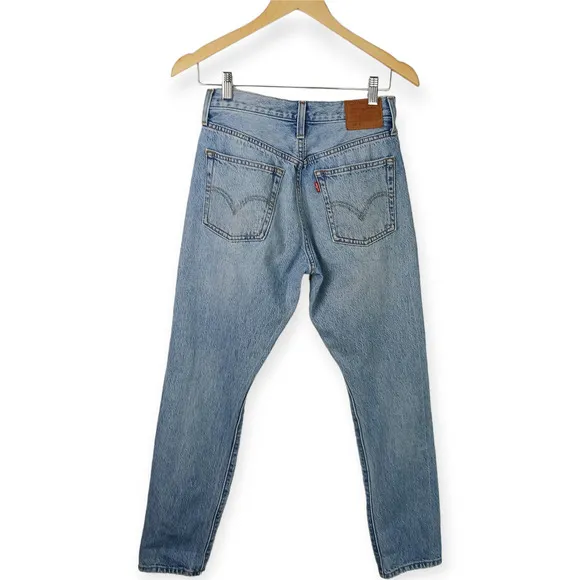 Levi's SZ 26/28 Premium Denim 501S Button Fly Light Wash Distressed Jeans