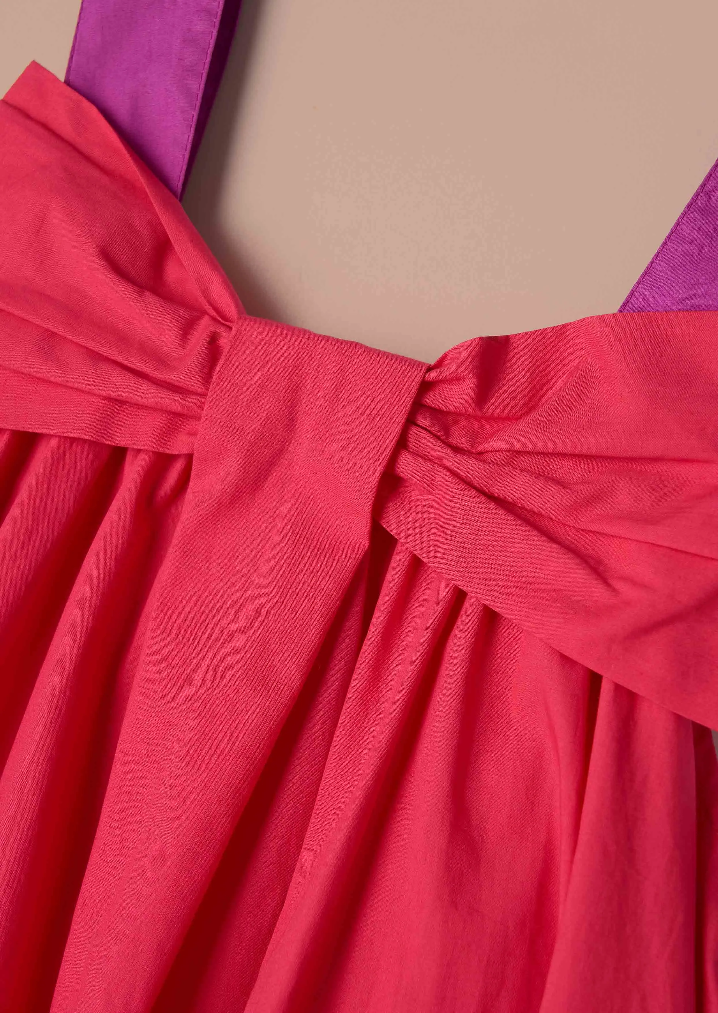 Libby Pink Bow Swing Dress
