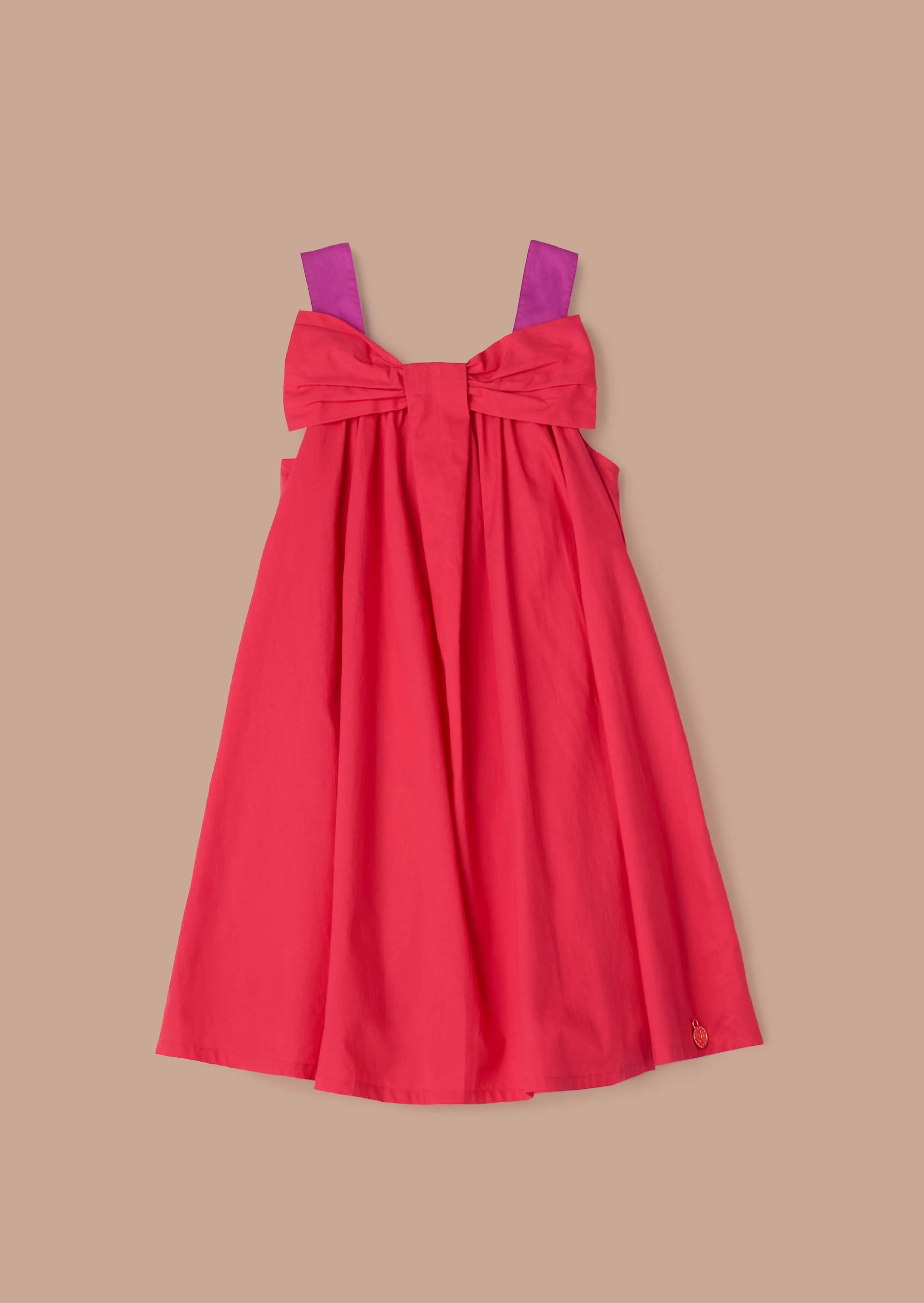 Libby Pink Bow Swing Dress