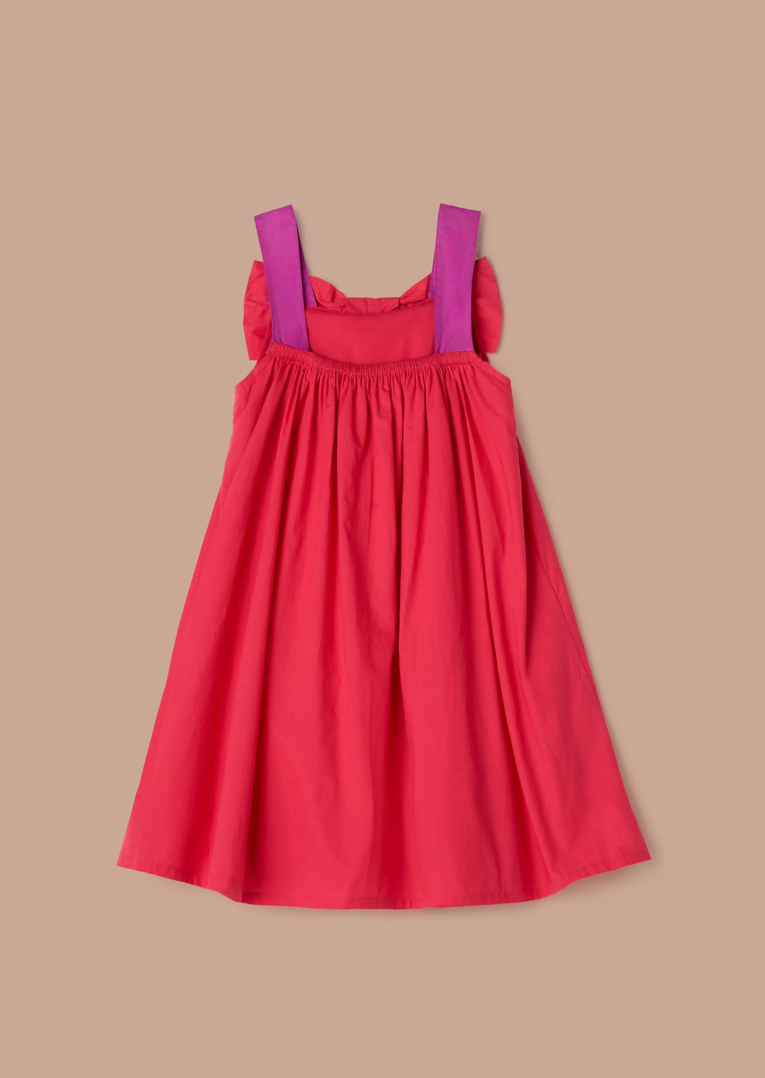 Libby Pink Bow Swing Dress