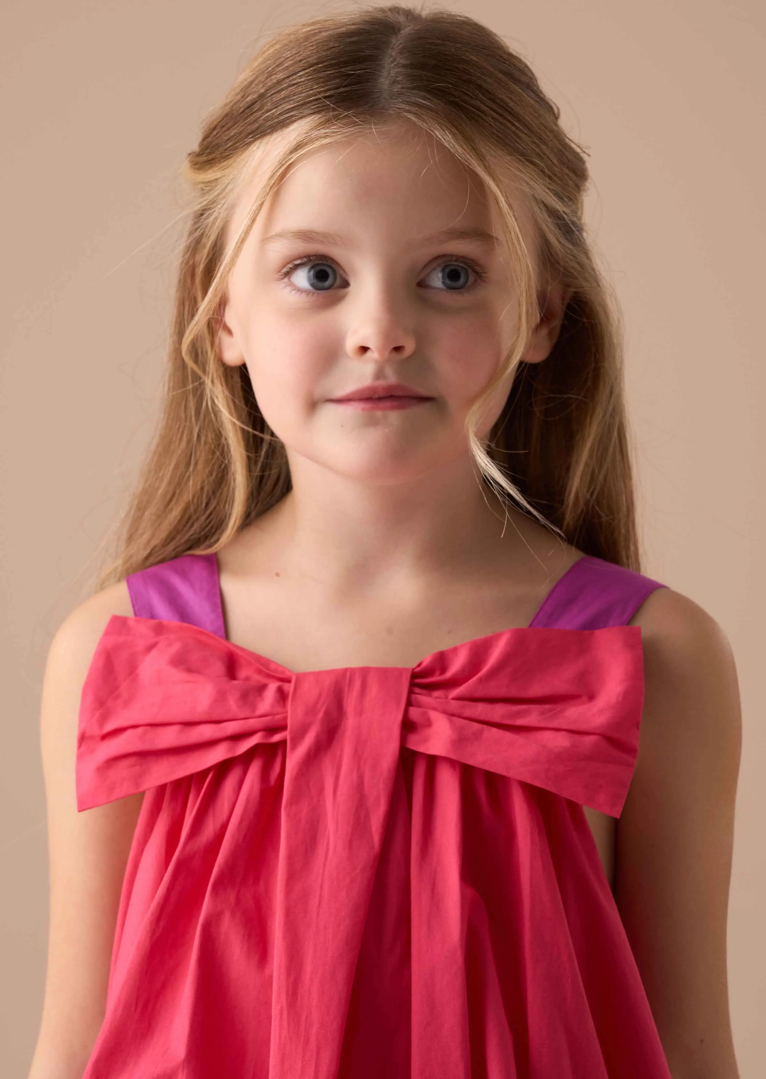 Libby Pink Bow Swing Dress