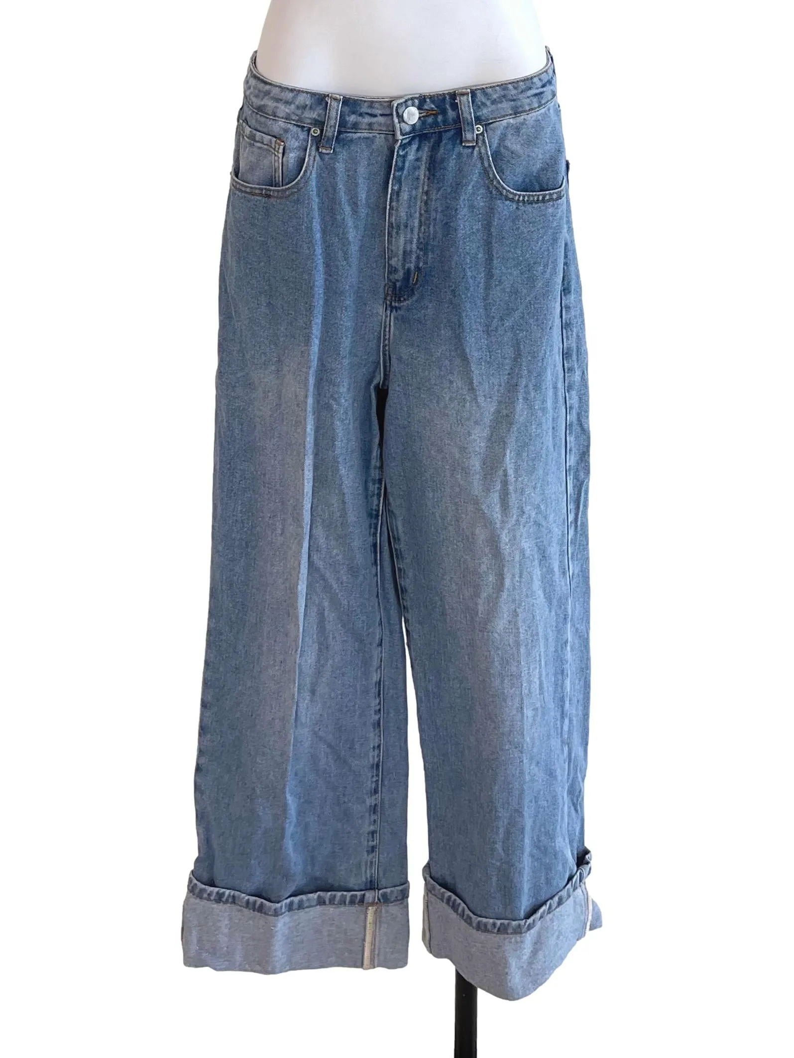 Light Blue Cuffed Jeans LB