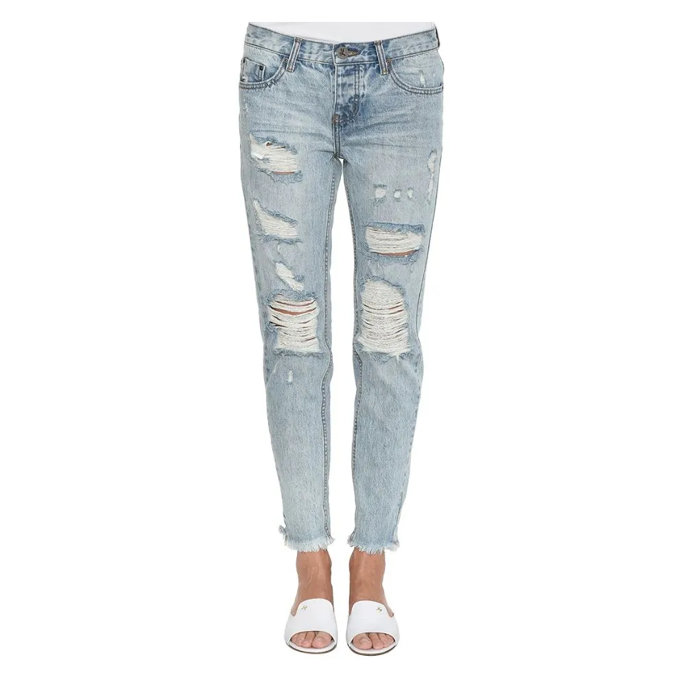 Light Blue Organic Cotton Women Jeans