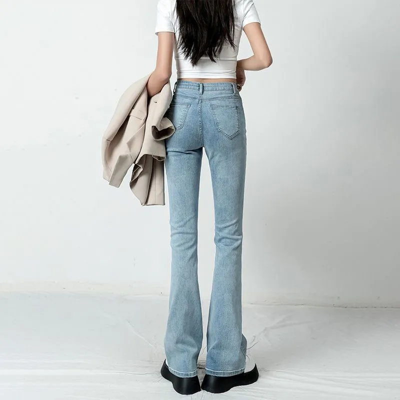 Light-colored High Waist Skinny Jeans
