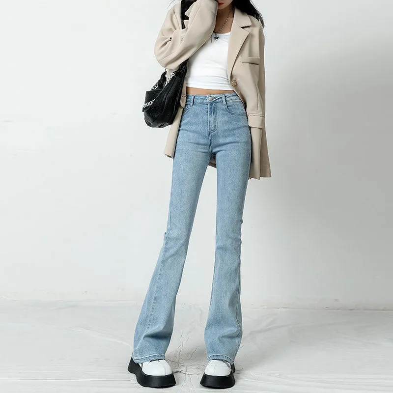 Light-colored High Waist Skinny Jeans