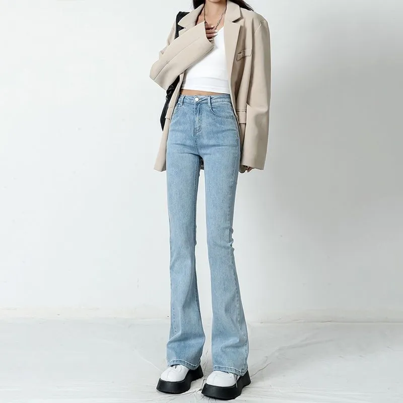 Light-colored High Waist Skinny Jeans