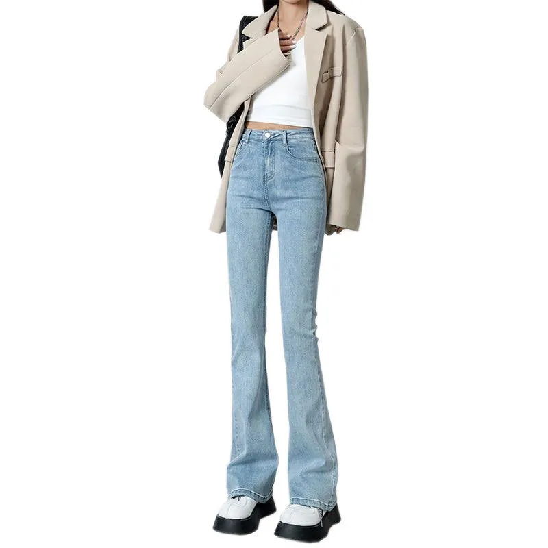 Light-colored High Waist Skinny Jeans