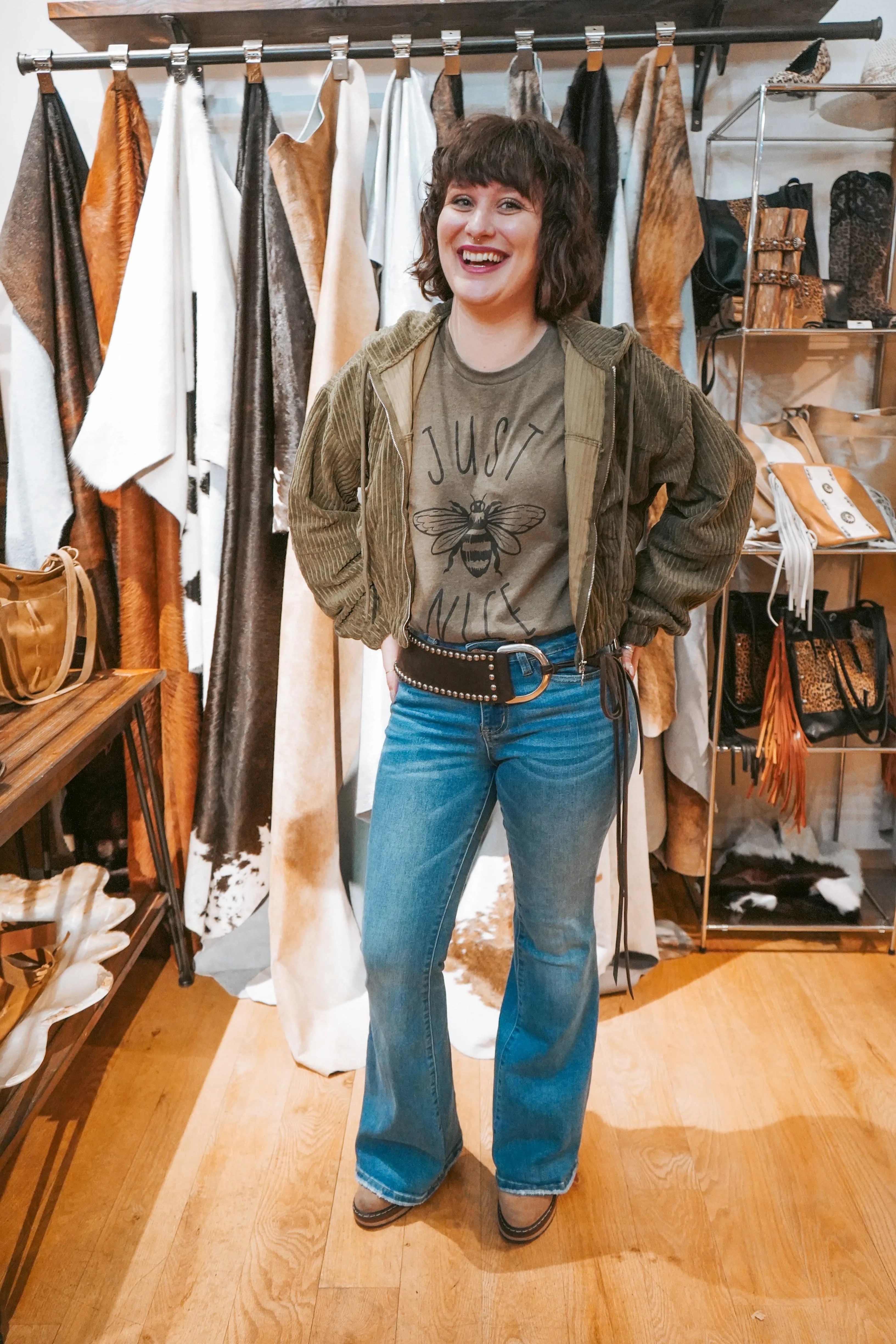 Light wash flare jean
