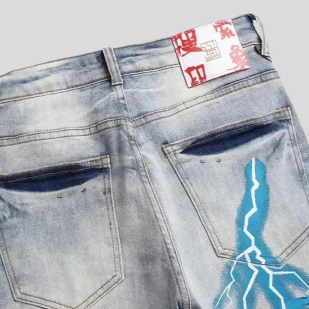Light-wash vintage jeans for men