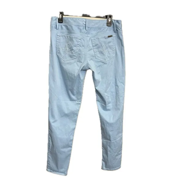 Lilly Pulitzer Worth Skinny Jeans Sateen Light Blue Pants Size 8