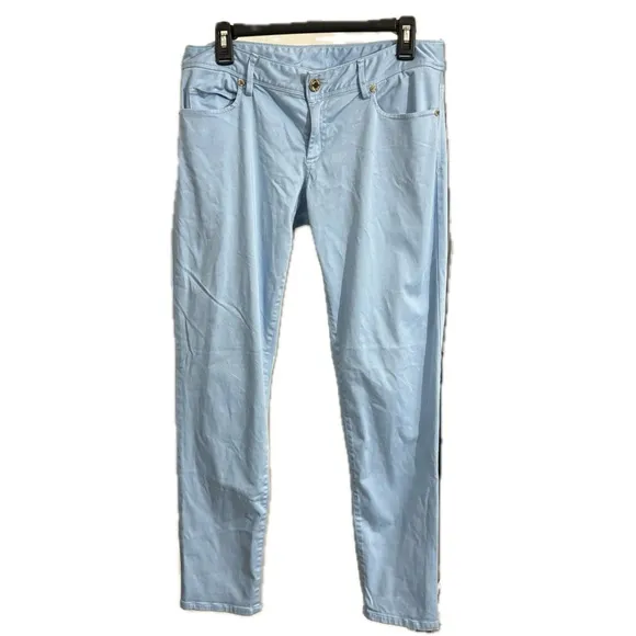 Lilly Pulitzer Worth Skinny Jeans Sateen Light Blue Pants Size 8