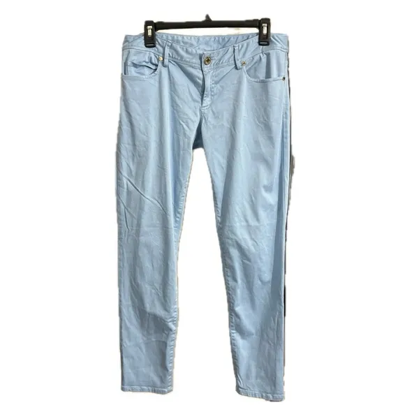 Lilly Pulitzer Worth Skinny Jeans Sateen Light Blue Pants Size 8