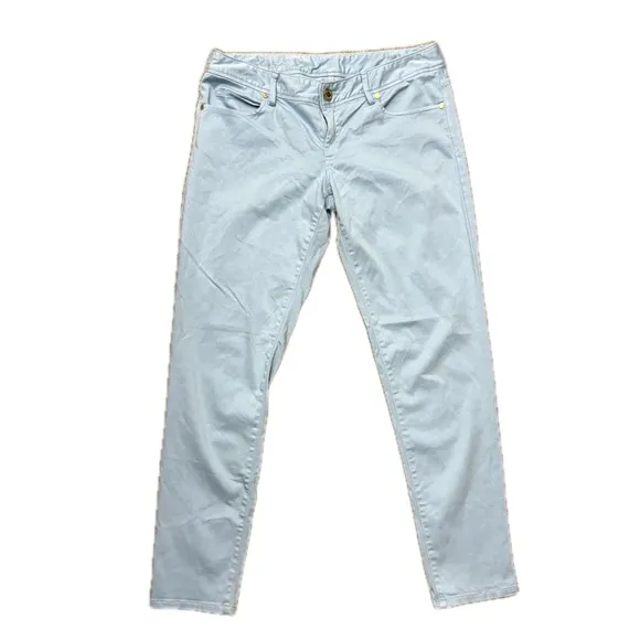 Lilly Pulitzer Worth Skinny Jeans Sateen Light Blue Pants Size 8