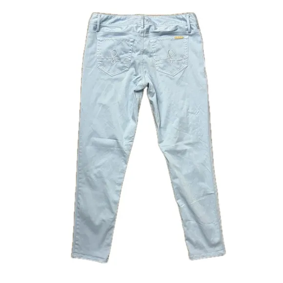 Lilly Pulitzer Worth Skinny Jeans Sateen Light Blue Pants Size 8