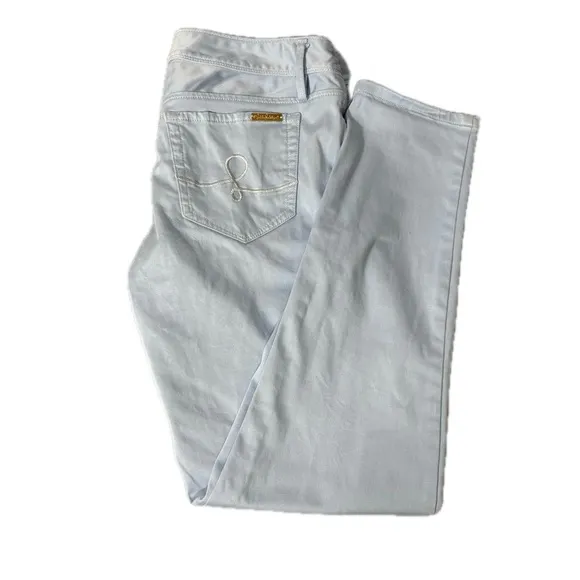 Lilly Pulitzer Worth Skinny Jeans Sateen Light Blue Pants Size 8