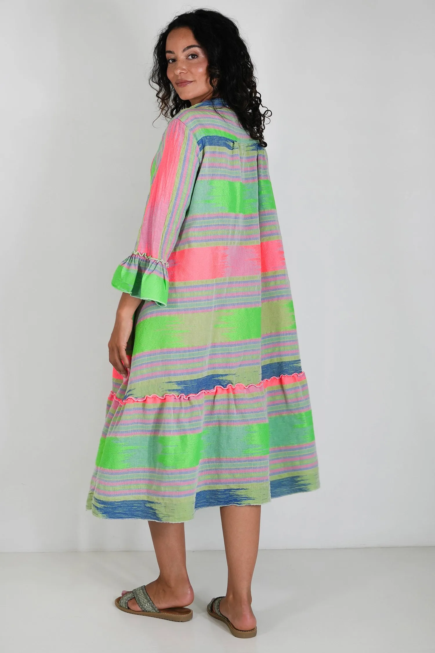 Lime/Coral Ariana Dress