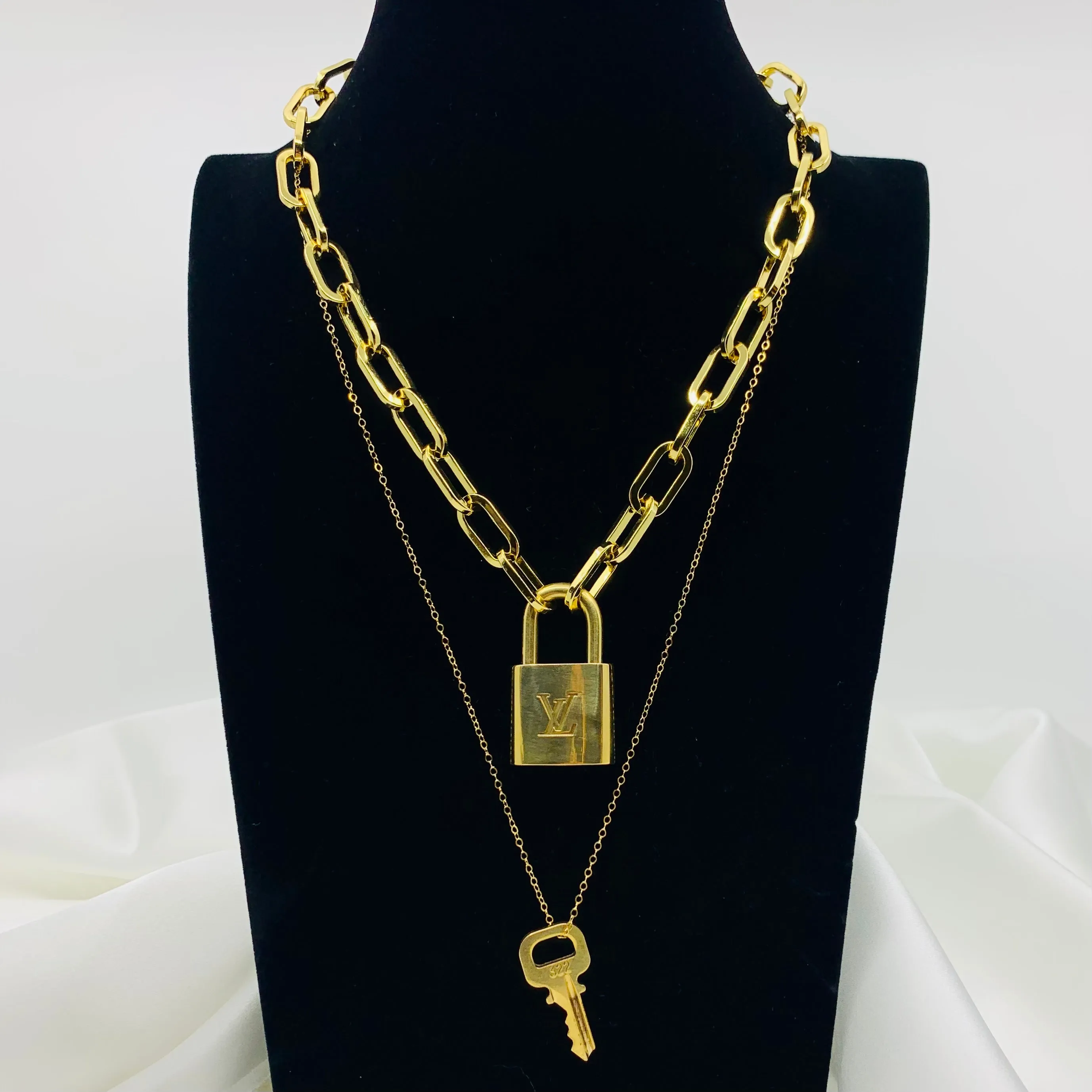 Louis Vuitton Lock & Key Necklace