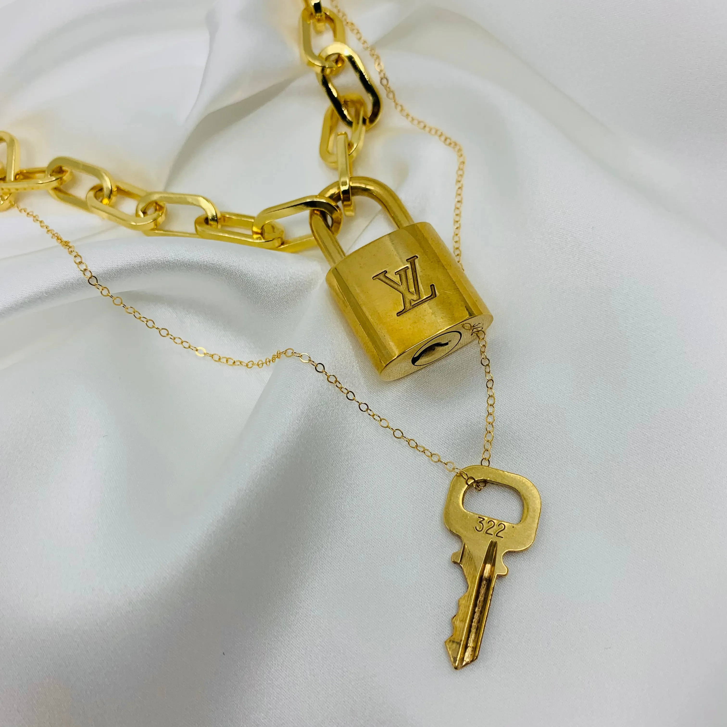 Louis Vuitton Lock & Key Necklace