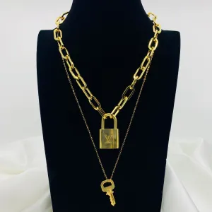 Louis Vuitton Lock & Key Necklace