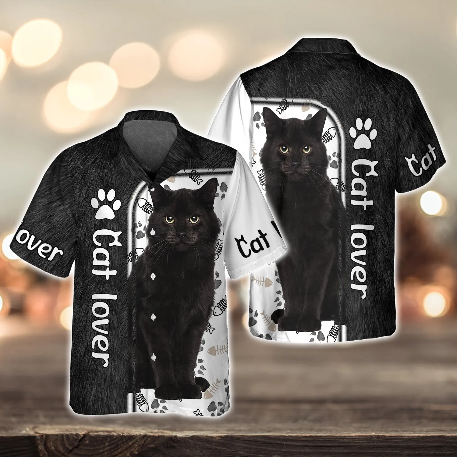 Love Black Cats 3D Full Print Shirts 1024