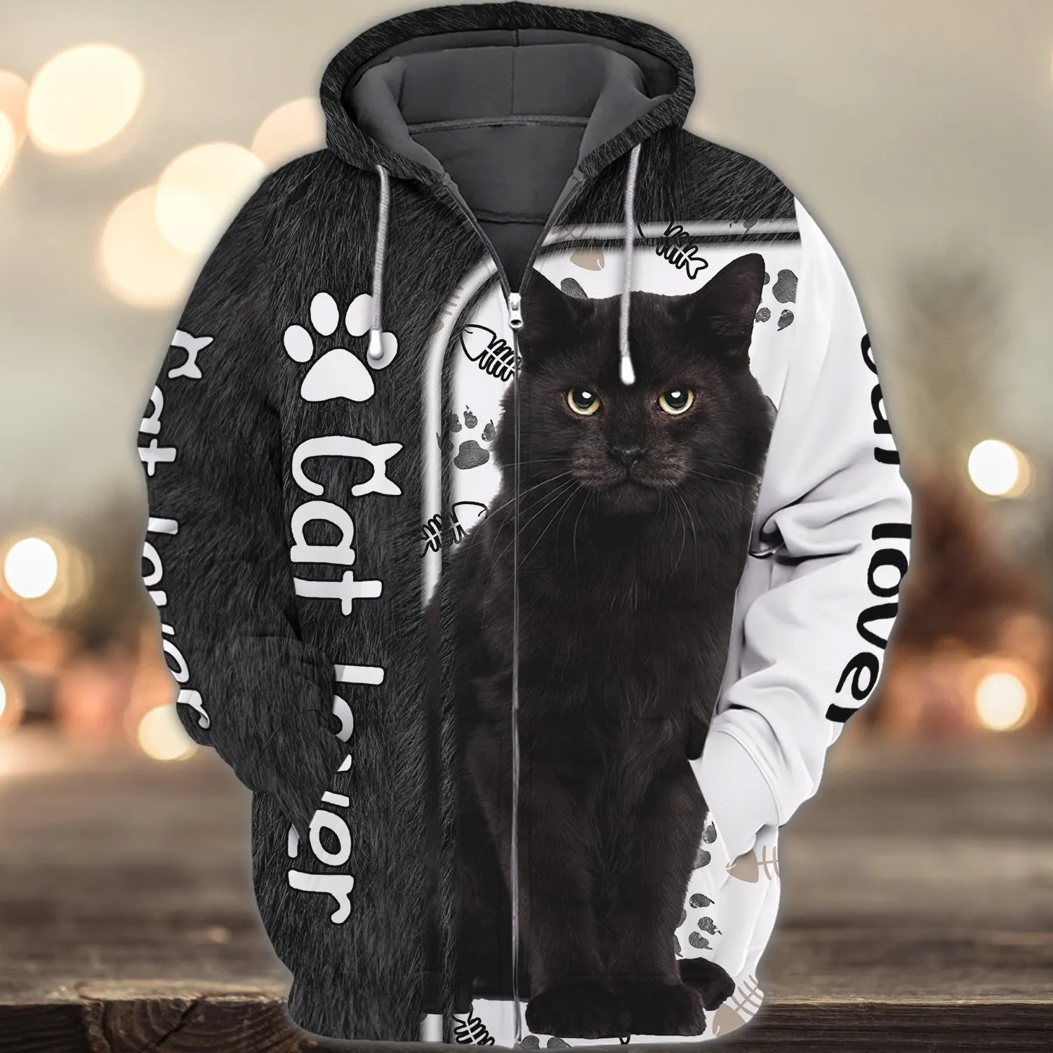 Love Black Cats 3D Full Print Shirts 1024