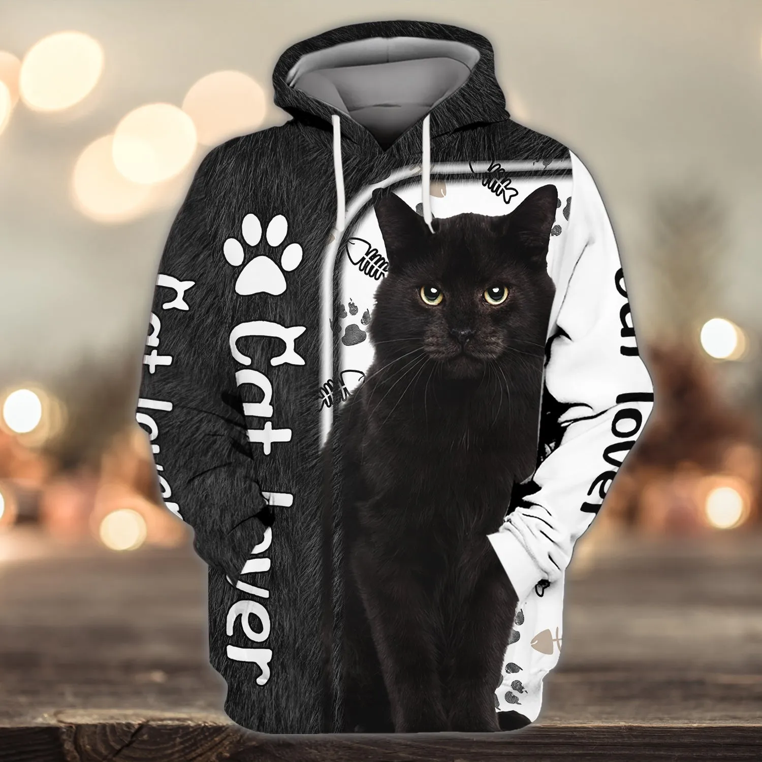 Love Black Cats 3D Full Print Shirts 1024