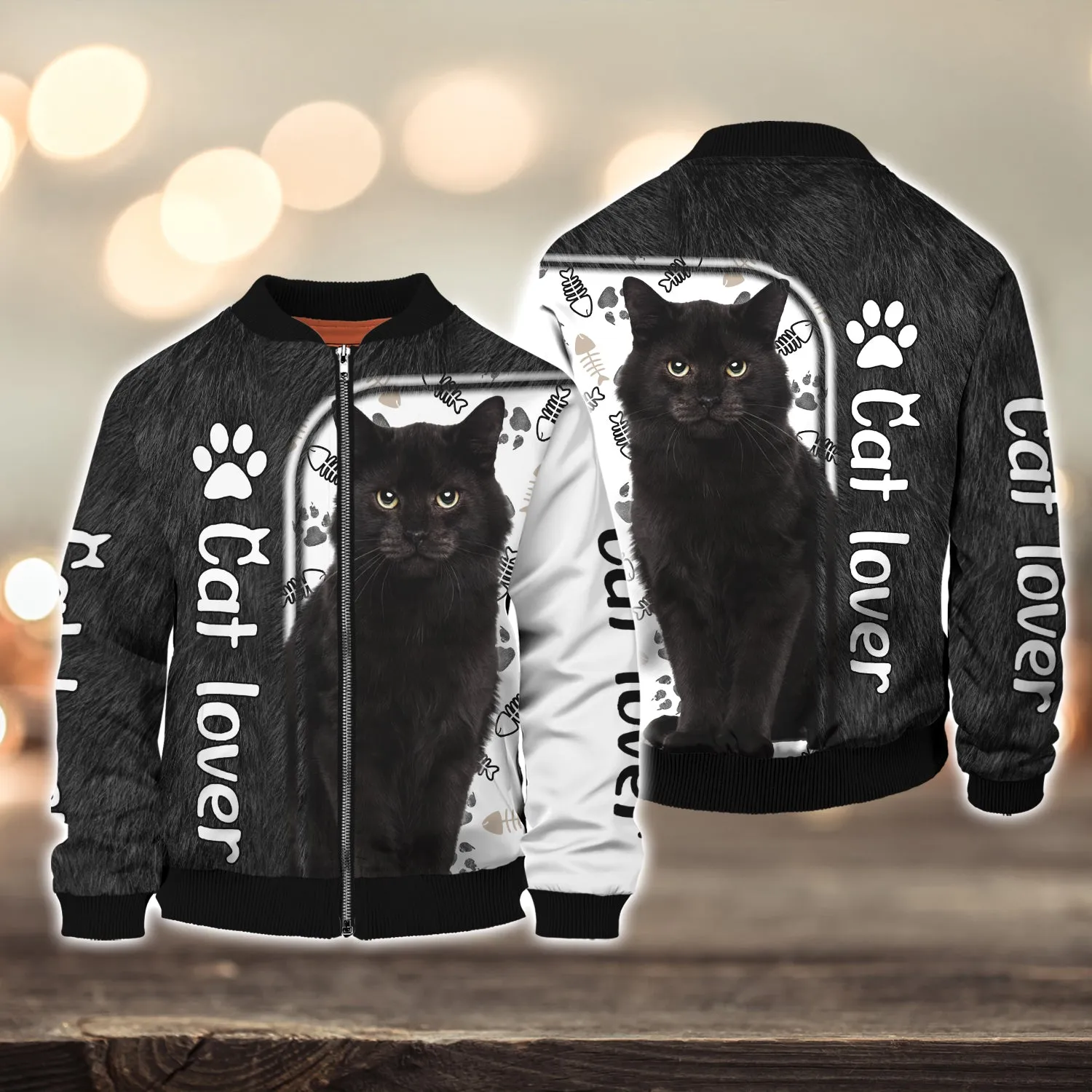 Love Black Cats 3D Full Print Shirts 1024