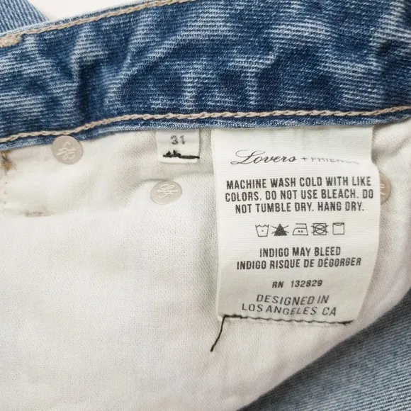 Lovers   Friends Diego High Rise Relaxed Fit Jeans in Paloma Blue Size 3…