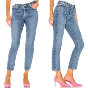 Lovers   Friends Diego High Rise Relaxed Fit Jeans in Paloma Blue Size 3…