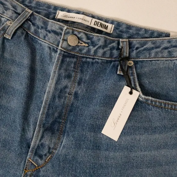 Lovers   Friends Diego High Rise Relaxed Fit Jeans in Paloma Blue Size 3…