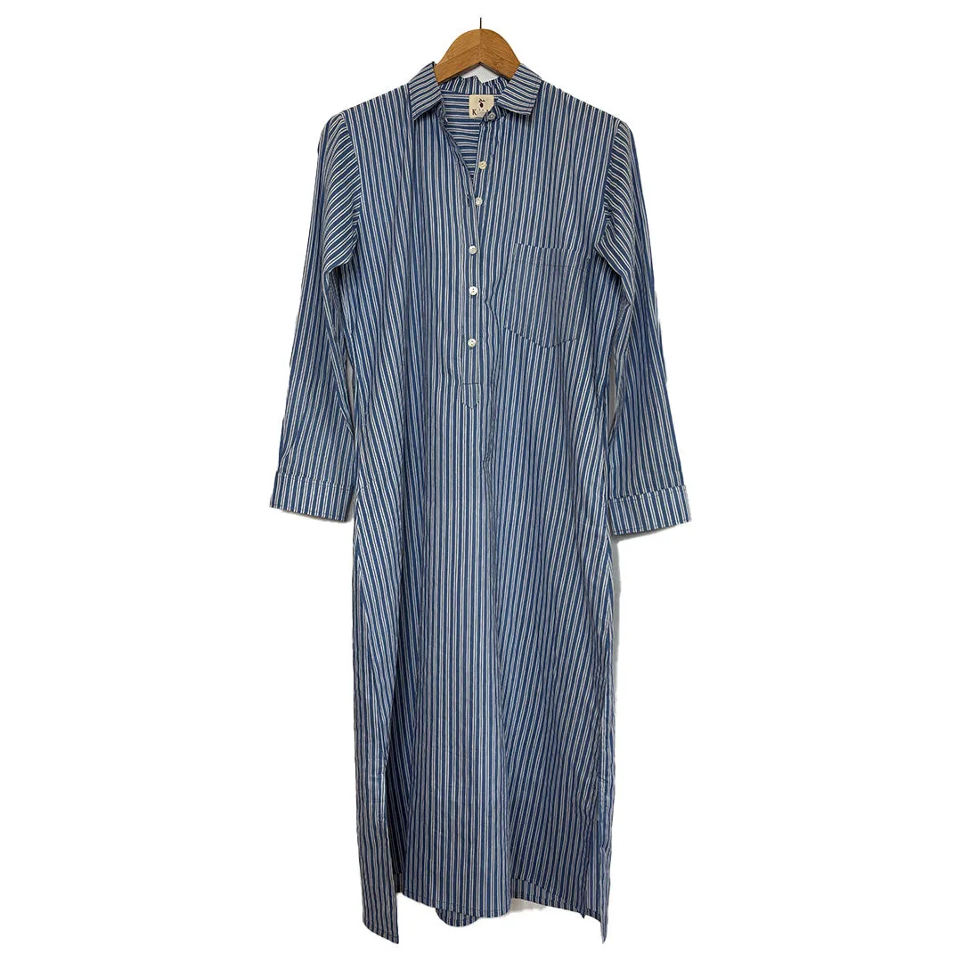 Lucia Midi Dress - Blue Stripe