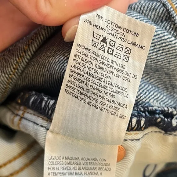 Lucky Brand Boyfriend Mid Rise Flare Jeans Denim Distressed Light Wash 10 | 30 R