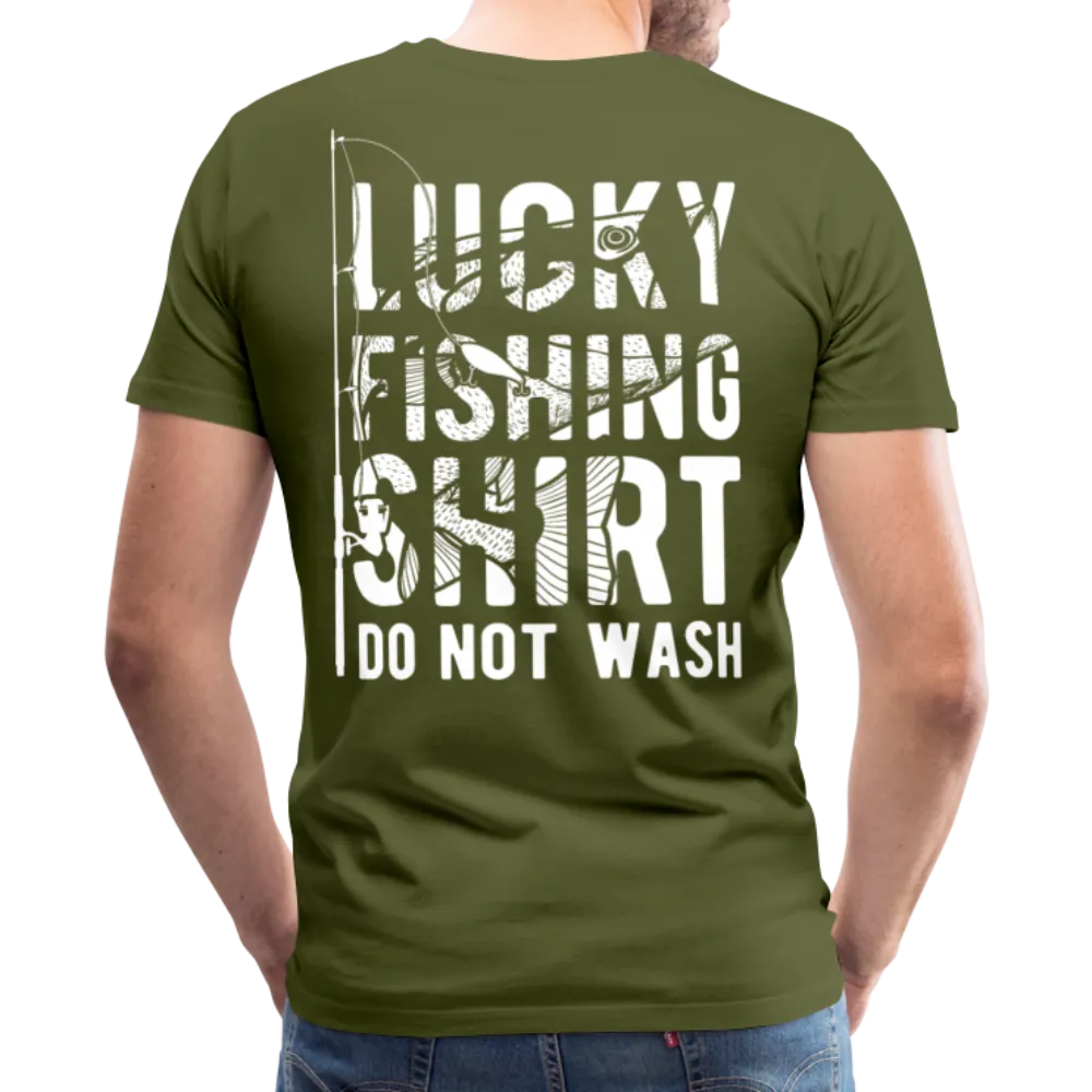 Lucky Fishing Shirt Do Not Wash Men's Premium T-Shirt (KS1013)