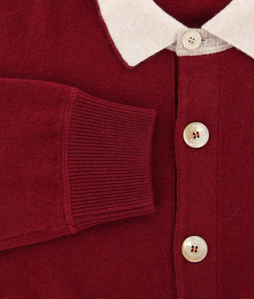 Luigi Borrelli Burgundy Red Sweater - Size: Large US / 52 EU