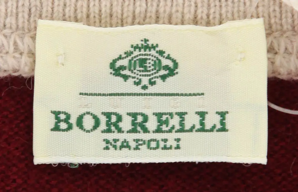 Luigi Borrelli Burgundy Red Sweater - Size: Large US / 52 EU