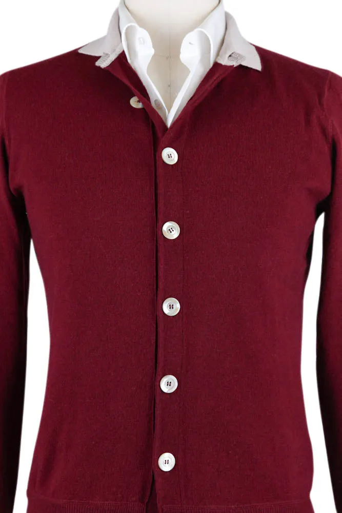 Luigi Borrelli Burgundy Red Sweater - Size: Large US / 52 EU