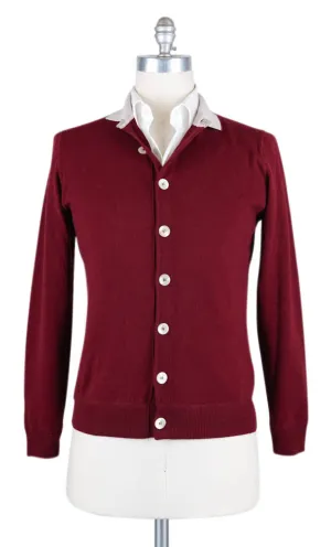 Luigi Borrelli Burgundy Red Sweater - Size: Large US / 52 EU