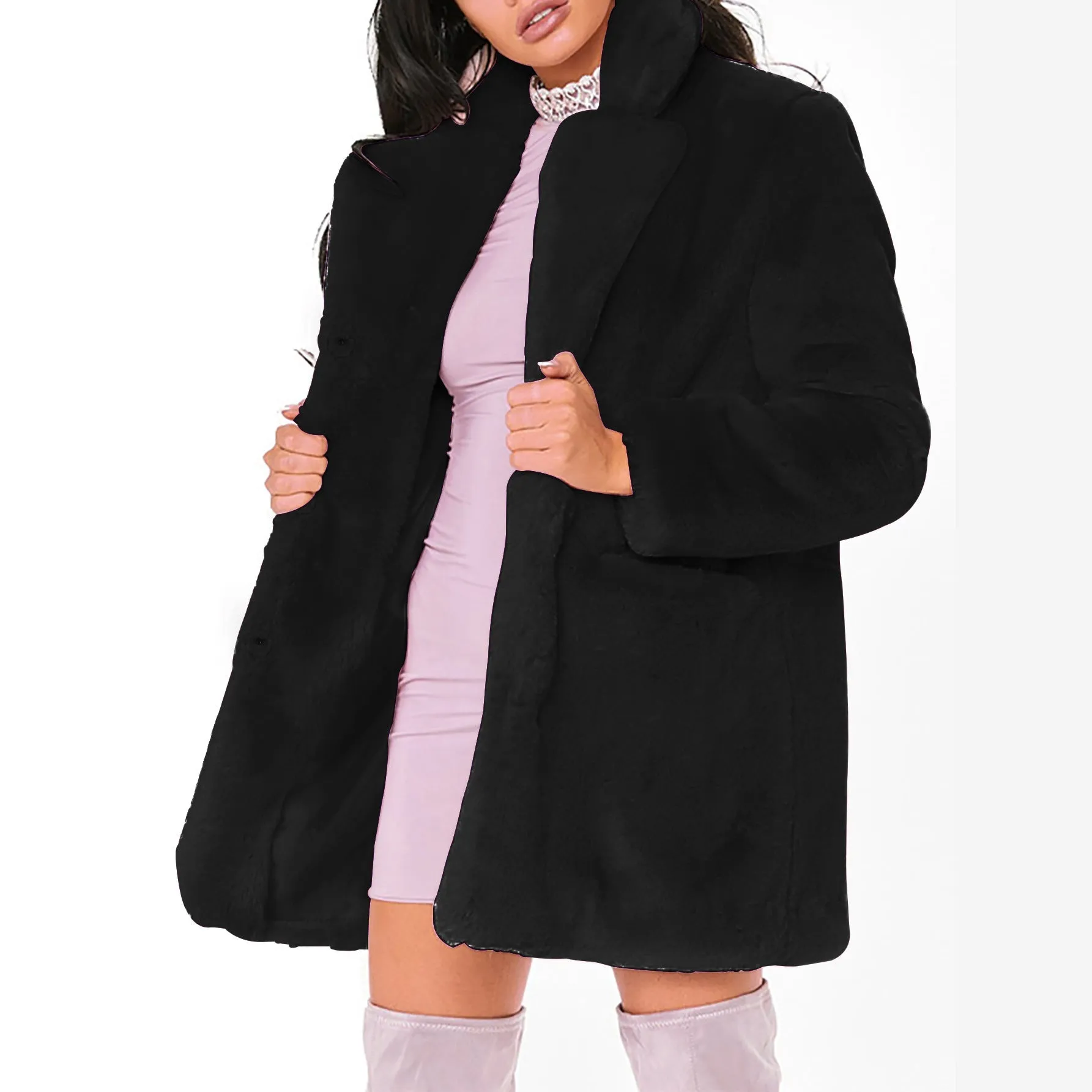 Luxurious Plush Oversized Winter Jacket for Cozy Elegance