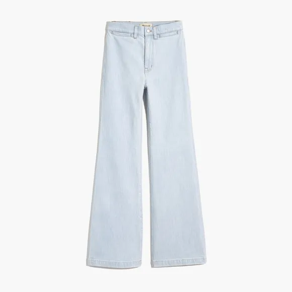 Madewell 11&quot; High-Rise Flare Jeans In Hanford Wash: Welt Pockert Edition