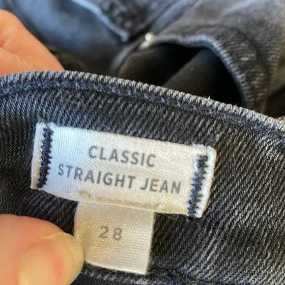 Madewell Classic Straight black jeans EUC size 28