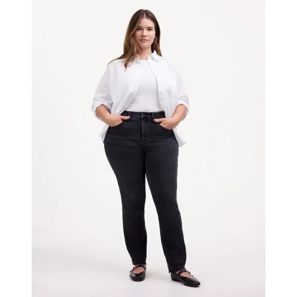 Madewell Plus Mid-Rise Stovepipe Jeans in Armand Wash: Raw-Hem Edition Size 24W