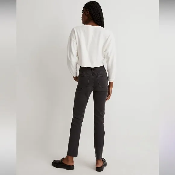 Madewell Stovepipe Jeans in Banberry Wash: Raw-Hem Edition