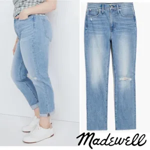 Madewell The Perfect Vintage Straight Jeans Light Wash Size 32