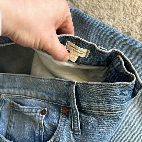 Madewell The Perfect Vintage Straight Jeans Light Wash Size 32